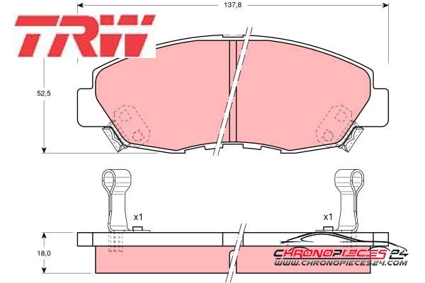 Achat de TRW GDB894 Kit de plaquettes de frein, frein à disque pas chères