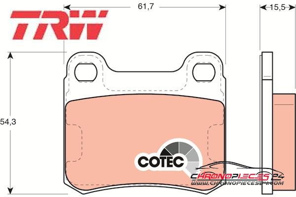 Achat de TRW GDB911 Kit de plaquettes de frein, frein à disque pas chères