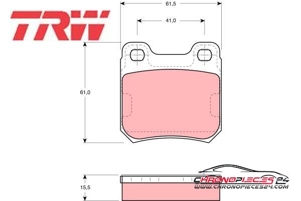 Achat de TRW GDB914 Kit de plaquettes de frein, frein à disque pas chères