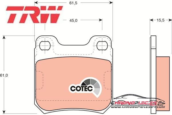 Achat de TRW GDB915 Kit de plaquettes de frein, frein à disque pas chères