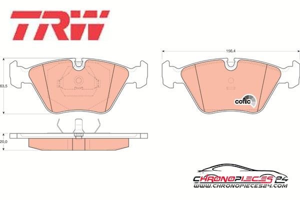 Achat de TRW GDB916 Kit de plaquettes de frein, frein à disque pas chères