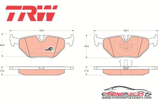 Achat de TRW GDB917 Kit de plaquettes de frein, frein à disque pas chères