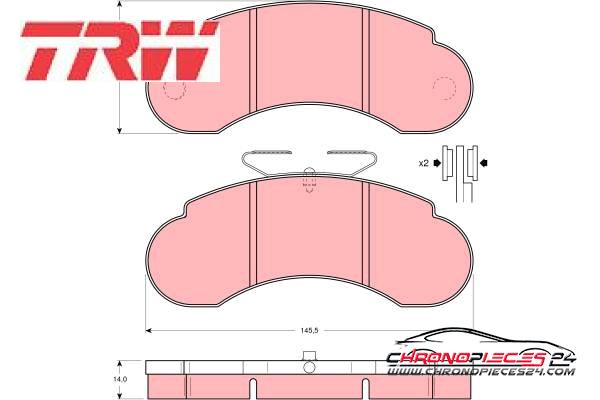 Achat de TRW GDB950 Kit de plaquettes de frein, frein à disque pas chères