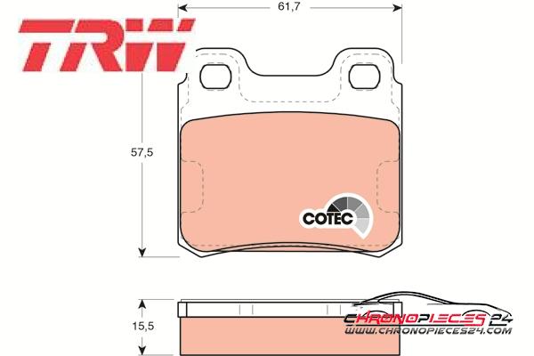 Achat de TRW GDB952 Kit de plaquettes de frein, frein à disque pas chères