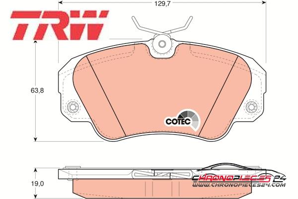 Achat de TRW GDB957 Kit de plaquettes de frein, frein à disque pas chères