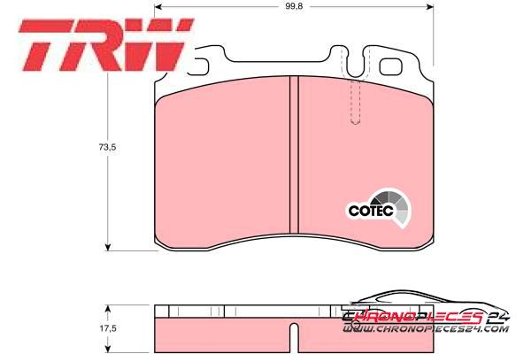 Achat de TRW GDB962 Kit de plaquettes de frein, frein à disque pas chères