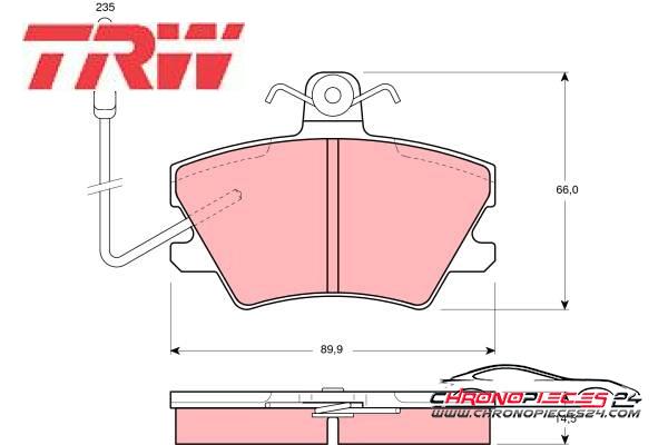 Achat de TRW GDB968 Kit de plaquettes de frein, frein à disque pas chères