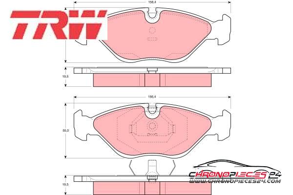 Achat de TRW GDB969 Kit de plaquettes de frein, frein à disque pas chères