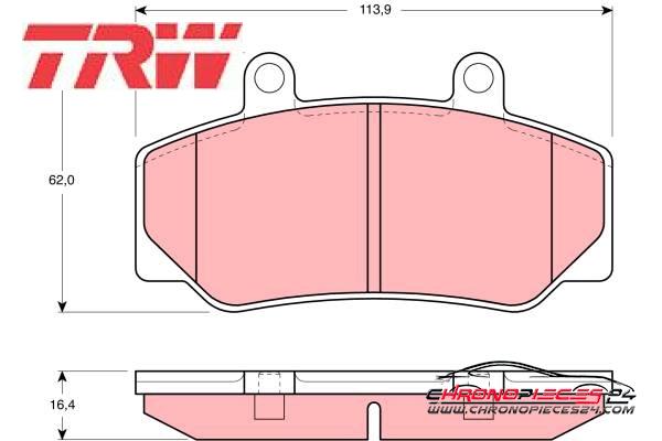 Achat de TRW GDB970 Kit de plaquettes de frein, frein à disque pas chères