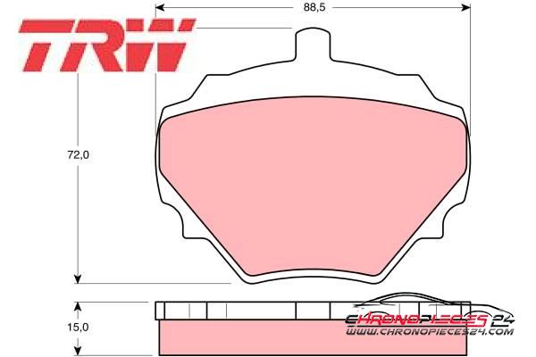 Achat de TRW GDB974 Kit de plaquettes de frein, frein à disque pas chères