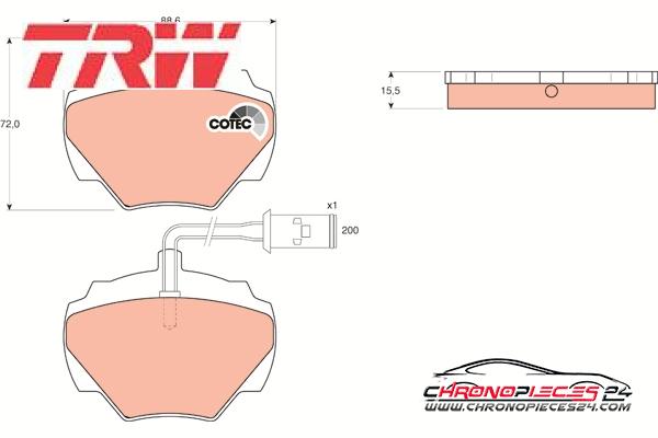 Achat de TRW GDB976 Kit de plaquettes de frein, frein à disque pas chères