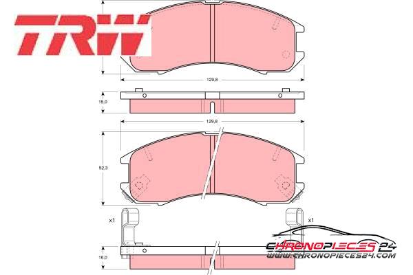 Achat de TRW GDB981 Kit de plaquettes de frein, frein à disque pas chères