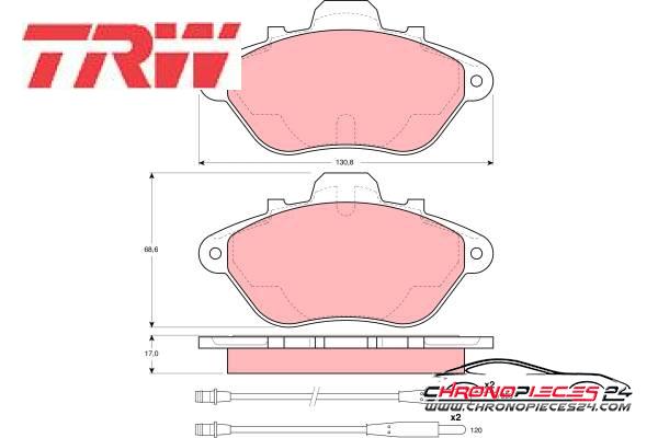 Achat de TRW GDB984 Kit de plaquettes de frein, frein à disque pas chères