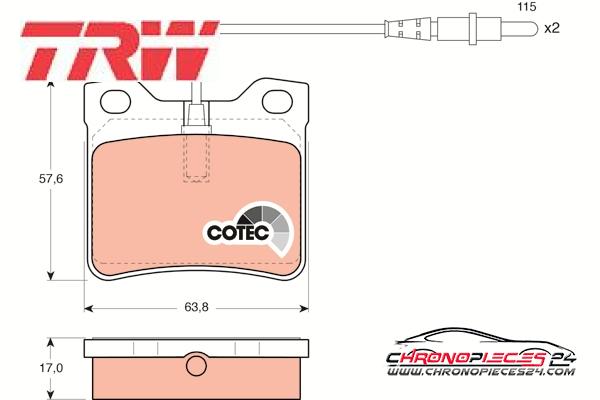 Achat de TRW GDB985 Kit de plaquettes de frein, frein à disque pas chères