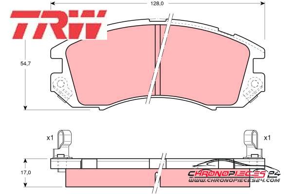 Achat de TRW GDB989 Kit de plaquettes de frein, frein à disque pas chères