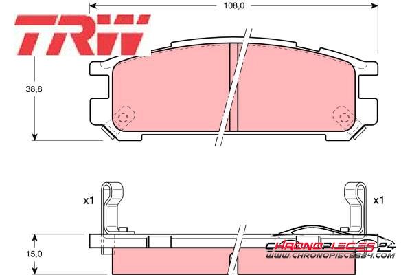 Achat de TRW GDB990 Kit de plaquettes de frein, frein à disque pas chères