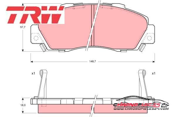 Achat de TRW GDB995 Kit de plaquettes de frein, frein à disque pas chères