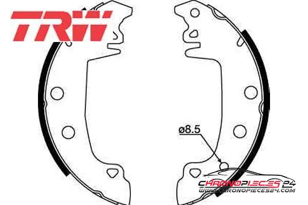 Achat de TRW GS8317 Jeu de mâchoires de frein pas chères