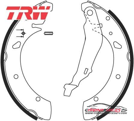 Achat de TRW GS8640 Jeu de mâchoires de frein pas chères