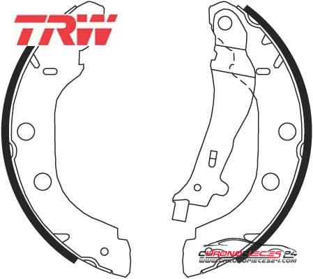 Achat de TRW GS8655 Jeu de mâchoires de frein pas chères