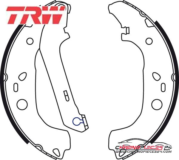 Achat de TRW GS8736 Jeu de mâchoires de frein pas chères