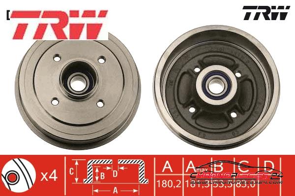 Achat de TRW DB4066B Tambour de frein pas chères