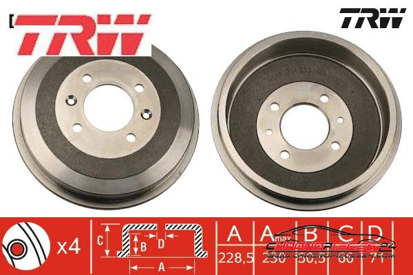 Achat de TRW DB4096 Tambour de frein pas chères