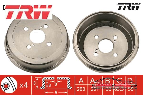 Achat de TRW DB4115 Tambour de frein pas chères