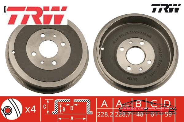 Achat de TRW DB4210 Tambour de frein pas chères