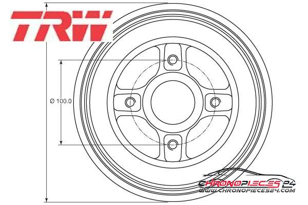 Achat de TRW DB4214MR Tambour de frein pas chères