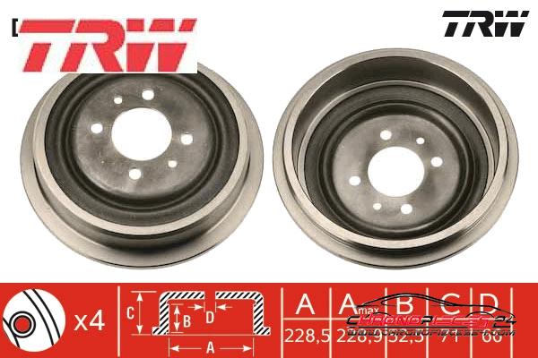 Achat de TRW DB4218 Tambour de frein pas chères