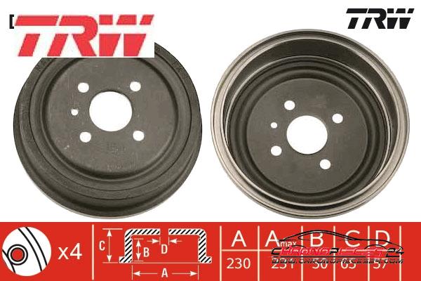 Achat de TRW DB4229 Tambour de frein pas chères