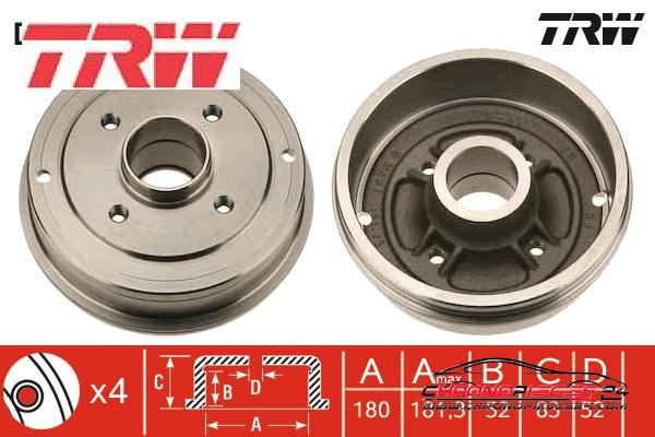 Achat de TRW DB4245 Tambour de frein pas chères