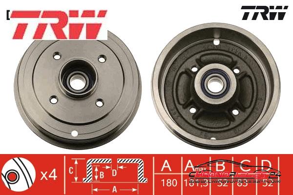 Achat de TRW DB4245B Tambour de frein pas chères