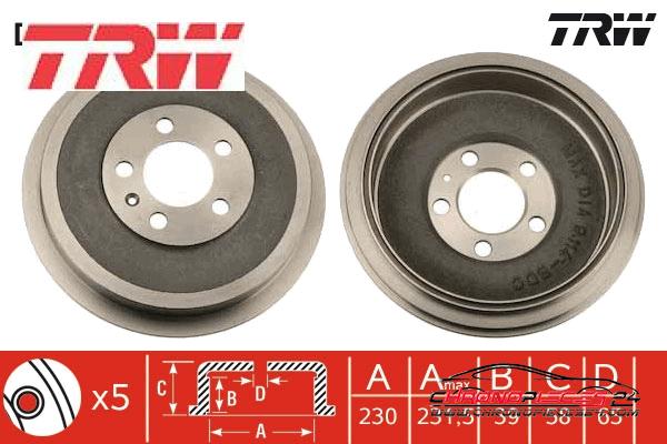 Achat de TRW DB4262 Tambour de frein pas chères