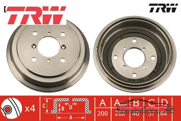 Achat de TRW DB4270 Tambour de frein pas chères