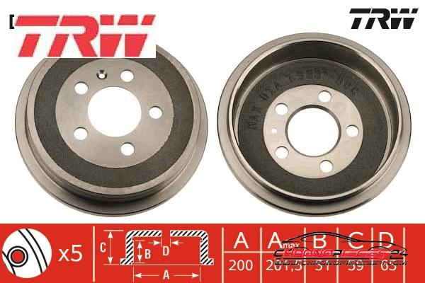 Achat de TRW DB4299 Tambour de frein pas chères