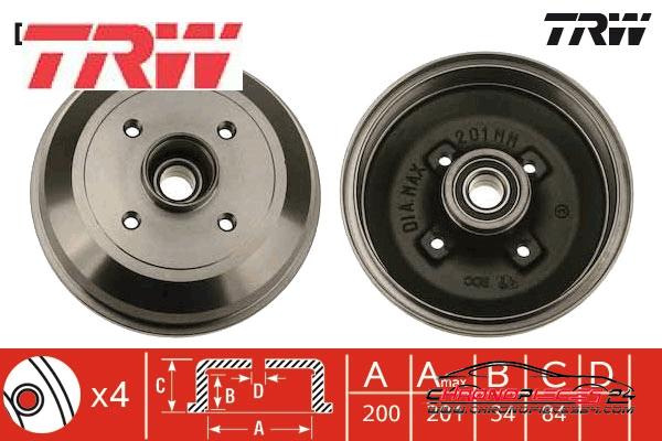 Achat de TRW DB4301B Tambour de frein pas chères