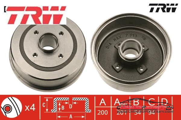 Achat de TRW DB4302 Tambour de frein pas chères