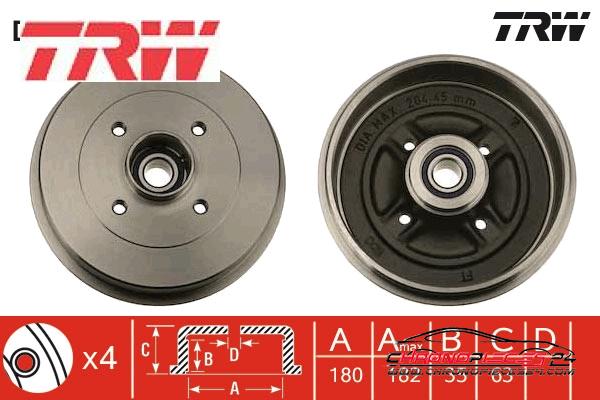 Achat de TRW DB4304B Tambour de frein pas chères