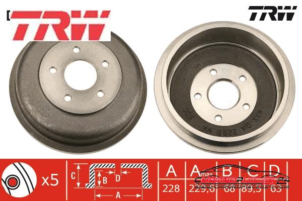 Achat de TRW DB4309 Tambour de frein pas chères