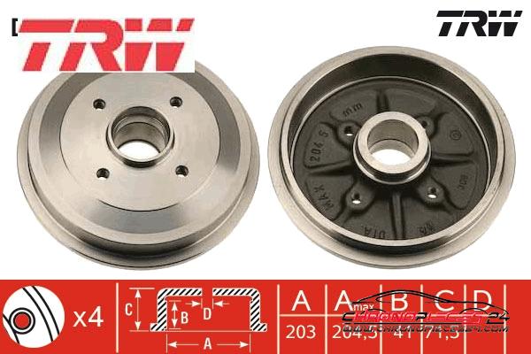 Achat de TRW DB4310 Tambour de frein pas chères