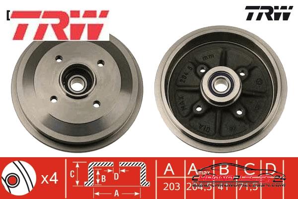 Achat de TRW DB4310B Tambour de frein pas chères