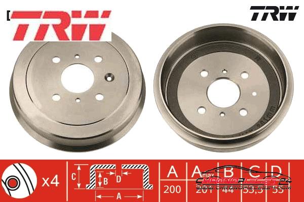 Achat de TRW DB4362 Tambour de frein pas chères