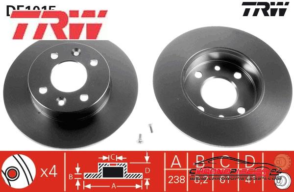 Achat de TRW DF1015 Disque de frein pas chères