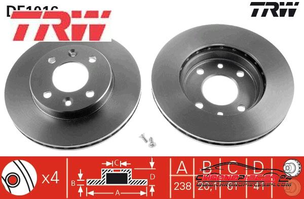 Achat de TRW DF1016 Disque de frein pas chères