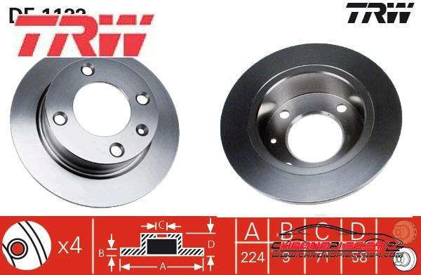 Achat de TRW DF1122 Disque de frein pas chères