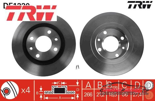 Achat de TRW DF1220 Disque de frein pas chères