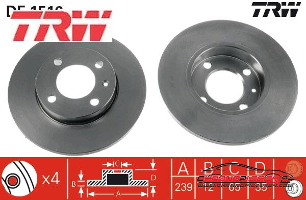 Achat de TRW DF1516 Disque de frein pas chères