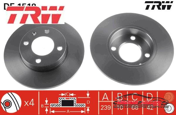 Achat de TRW DF1518 Disque de frein pas chères